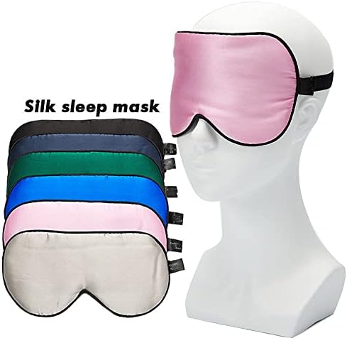 Doğal Dut Ipek Uyku Maskesi Yumuşak Körü Körüne Pürüzsüz Göz Maskesi Uyku Yardım Siperliği Göz Kapağı Yama Bandaj, Pembe