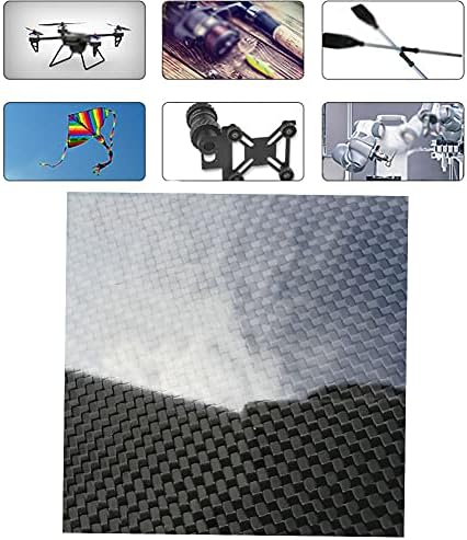 GOONSDS 100 %3 K Karbon Fiber Levha Laminat Plaka Paneli Düz Örgü, parlak Yüzey 300Mm/11.8 İnç X 250mm / 9.84 İnç, kalınlığı:6mm