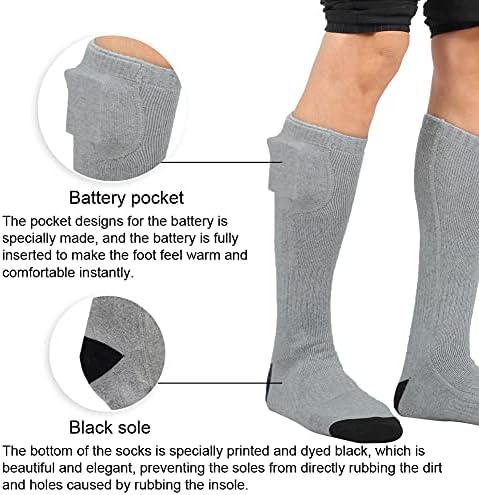 Kompozit Isıtma Çorapları, 2200mAh 0-45℃ 4.2 V Soğuk Hava Isı Pamuğu Kışın Erkekler için Üretilmiştir