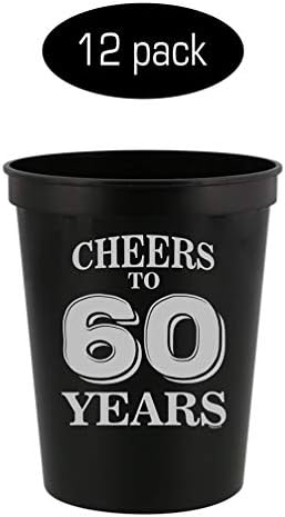 Şerefe 60 Yıl Stadyum Parti Kupası 60th doğum günü hediyesi Altmış ve Muhteşem Parti Iyilik Süslemeleri Komik Doğum Günü Gag