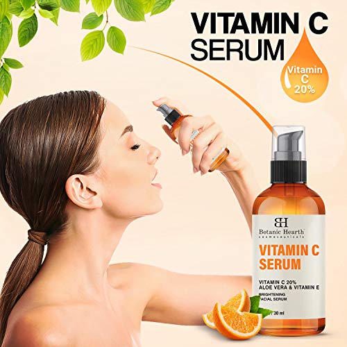 Yüz için Botanik Ocak C Vitamini Serumu-Uzun Raf Ömrü için Stabilize Formülasyonlu Onarıcı Serum-E Vitamini, Yaşlanma Karşıtı