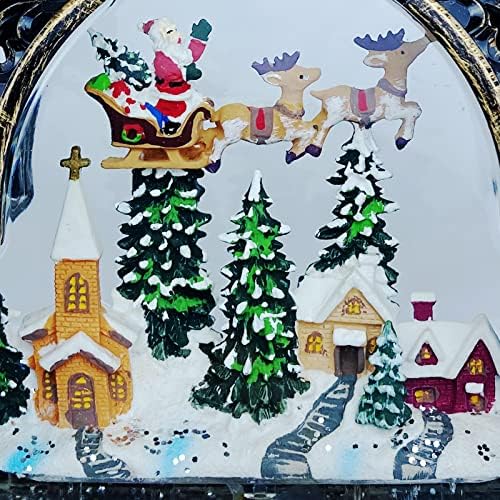 Noel Kar Küresi Fener Snowglobes Noel Glitter Noel Ağacı Tarzı Kar Küreler Müzikal USB 3AA Pil Kumandalı Snowglobe Glitter Fener