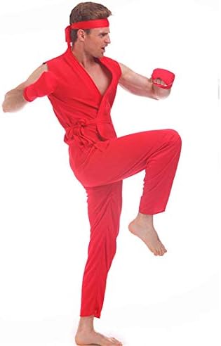 BooW erkek Karate Fighter Kostüm Dövüş Sanatçısı Kolsuz Taekwondo Üniforma Kung Fu Suit Cadılar Bayramı Fantezi Elbise