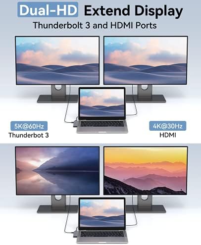 USB C Hub Adaptörü için MacBook Pro / Hava 13 15 16 inç 2020 2019 2018, tip C Multiport Dongle ile 4 K HDMI, 100 W PD, TF/ SD,