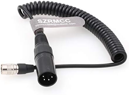 Ses Cihazları için SZRMCC Sarmal Güç Kablosu Zoom F8 F4 Zaxcom XLR 4 Pin Erkek Hirose 4 Pin Erkek