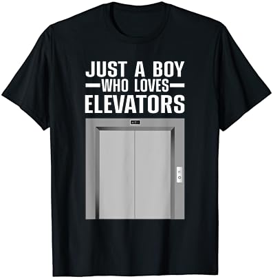 Serin Asansör Sanat Erkek Erkek Çocuk Asansör Mekanik Müfettiş T-Shirt