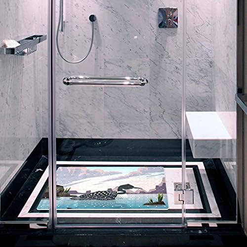 Banyo Paspas Çocuklar için Hayvan Banyo Paspas Kaymaz duş matı Vantuz ve Drenaj Delikleri ile Makinede Yıkanabilir banyo paspası