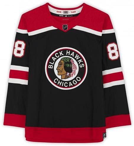 Patrick Kane Chicago Blackhawks İmzalı Adidas 2020-21Showtime Yazıtlı Ters Retro Otantik Forma - 20 İmzalı NHL Formalarının Sınırlı