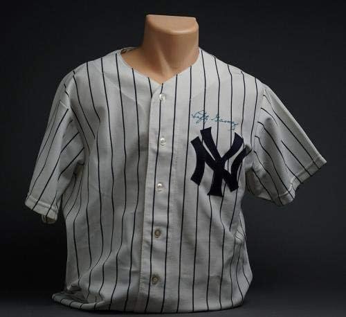 Lefty Gomez 1970'in New York Yankees Oyununu İmzaladı JSA COA İmzalı MLB Formaları ile Üniforma Forması Kullandı