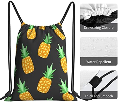 Sevimli ananas ipli sırt çantası, spor salonu Sackpack çanta Yoga spor yüzme seyahat plaj İçin