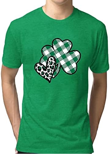 Grafik T Shirt Erkek Aziz patrick Günü Tees Casual Kısa Kollu Crewneck Katı Renk Gevşek Fit Tüm Maç Temel Tişörtleri
