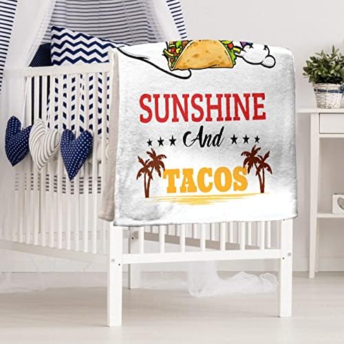Yumuşak Atmak Battaniye Sadece Kız Seviyor Sunshine ve Tacos Hafif Peluş Atar Rahat Mikrofiber Yorgan Yatak Odası Kanepe Zemin