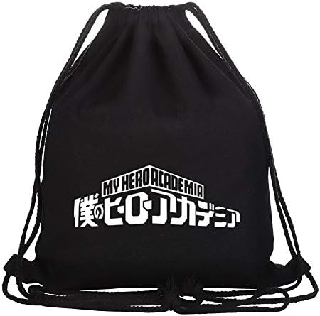Roffatıde Benim Kahraman Akademi Anime Tuval Baskılı İpli sırt çantası Erkek Kız Spor Okul Yoga Çantası Cinch Çanta