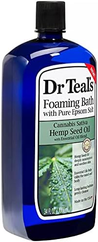Dr Teal'in Köpük Banyosu Combo Paketi (Toplam 68 fl oz), Uçucu Yağ Karışımı ile Kenevir Tohumu Yağı ve Hindistancevizi Yağı ile