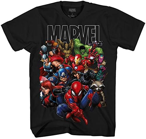 Marvel Avengers Guardians Galaxy Takım Up Tüm Zaman erkek Yetişkin Grafik Tee T-Shirt
