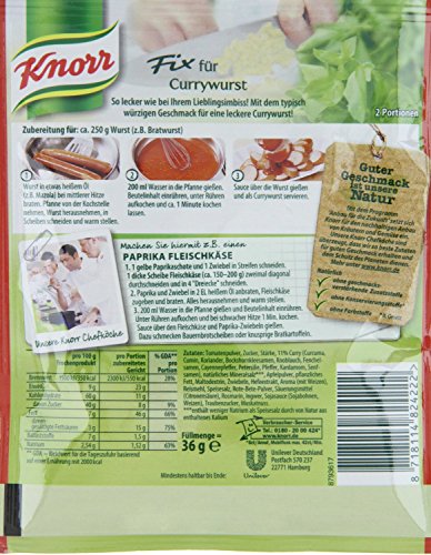 Knorr Fix körili sosis (Körili sosis) (4'lü paket)