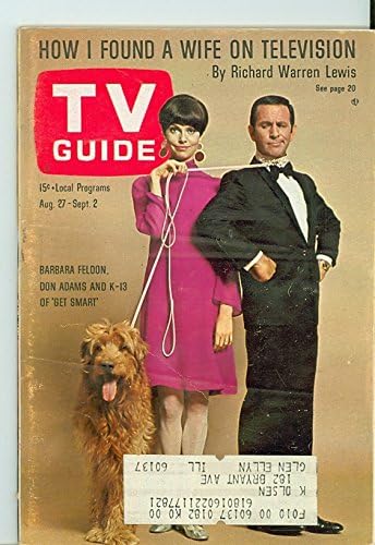 1966 TV Rehberi 27 Ağustos Get Smart-Chicago Edition'dan Don Adams ve Barbara Feldon Çok İyi Mükemmel (10 üzerinden 4) Kullanılmış