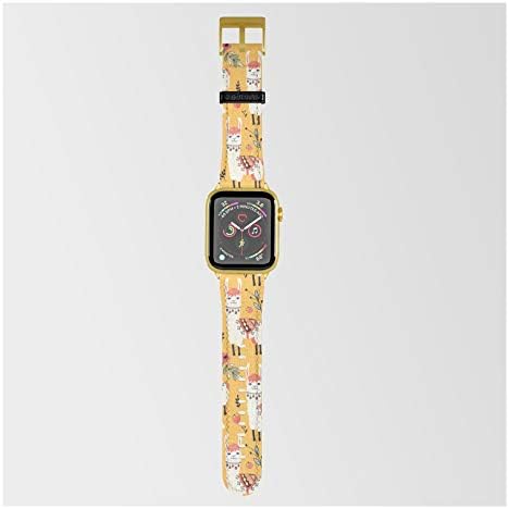 Apple Watch 38mm/40mm ile Uyumlu Smartwatch Bandında Lidiebug tarafından çiçeklerle Beyaz Lama