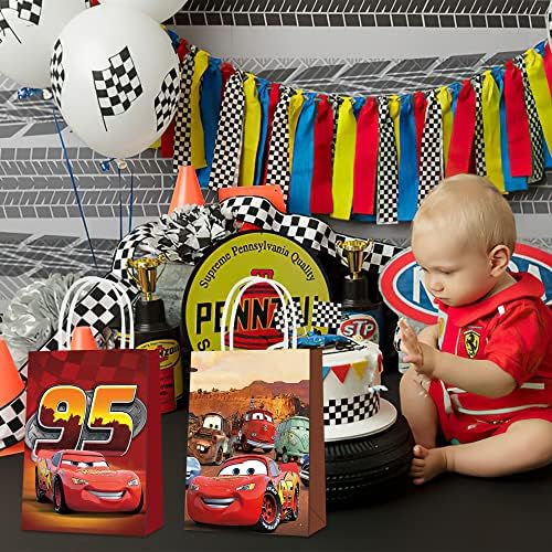 16 Adet Yıldırım Arabalar McQueen Şeker Tedavi Çanta Parti Malzemeleri, Yıldırım Arabalar McQueen Doğum Günü Partisi Çanta, 2