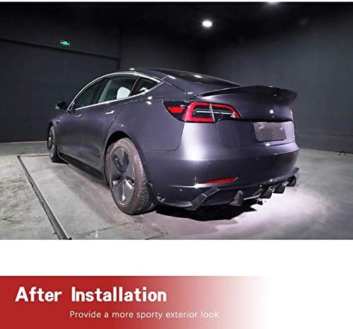 Tesla Modeli 3 Sedan -2019 için uyar Karbon Fiber Arka Difüzör Bölücülerin