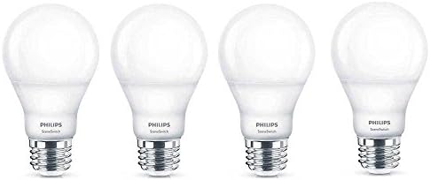 PHİLİPS LED 464867 60 Watt Eşdeğer SceneSwitch Gün Işığı, Yumuşak Beyaz, Sıcak Kızdırma A19 LED Ampul, 4 Paket, 4 Paket, Renk