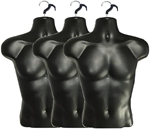 3-Pack Erkek Yarım Formu Torso Manken Açık Sırtları * Erkekler için T-Shirt Boyutları S-M Ekran Fuarlar için Harika, fotoğraflar,