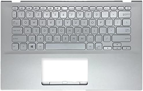 Dizüstü Üst Kılıf Kapak C Kabuk ve Klavye ıçin ASUS VivoBook 14 X420FA X420UA Renk Gümüş ABD ingilizce Düzeni