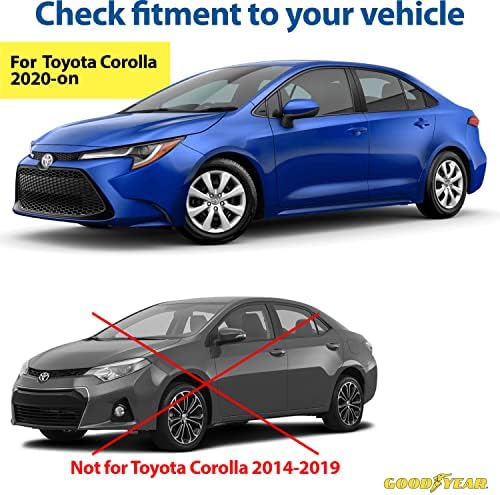 Toyota Corolla Sedan Sport 2020-2022 için Goodyear Çamur Kanatları, Çift, Ağır Hizmet Tipi Termoplastik, Özel Fit, Kurulumu Kolay,
