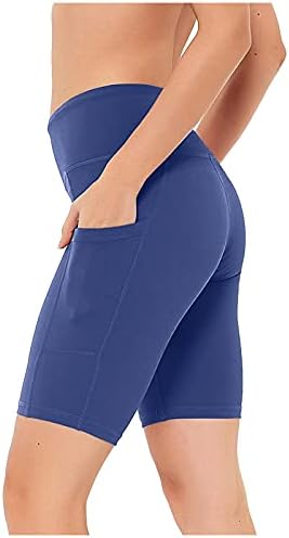 LLDYYDS kadın Katı Kısa Dikişsiz Yoga Tayt, yüksek Bel Kalça-up Spor Pantolon Egzersiz Tayt Sweatpants Yoga Şort
