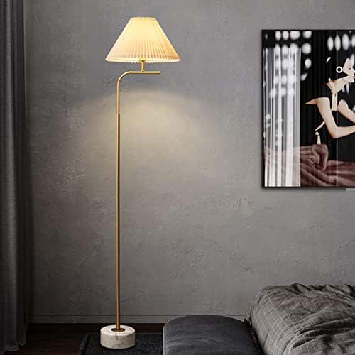 DALİZHAİ777 Zemin Lambası Tüm Bakır Pilili Oturma Odası Zemin lambası İskandinav Modern Minimalist Yatak Odası Çalışma Mermer
