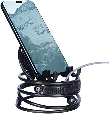 Akatva El Yapımı Cep Telefonu Standı-Özel El Yapımı Cep Telefonu Standı-Katı Pirinç iPhone Tutucu-Özelleştirilmiş Gravürlü Masa