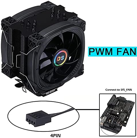 DS 120MM RGB Kasa Fanları Kiti ve PC Kasası için 120MM Otomatik Değişim RGB CPU PWM Fanları …
