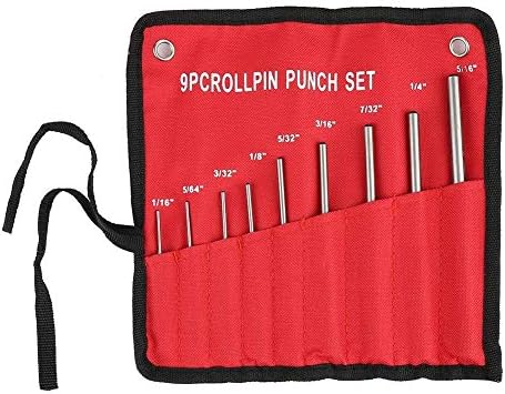Pin Punch Seti Aracı, 9 Adet Çelik Pin Punch Seti Ekstra Uzun Pin Punch Seti Aracı Makineleri Ağaç İşleme, rulo Pin Punch ve