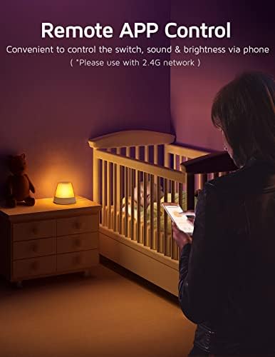 Uyku Ses Makinesi, Gece Lambası ile Beyaz Gürültü Makinesi, Uyku için 17 Yatıştırıcı Sesler, Bebek, Yetişkin Ev, Ofis, Seyahat