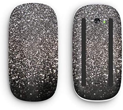 Tasarım Skinz Siyah Odaklanmamış Sparkle Vinil Çıkartması Apple Magic Mouse 2 ile uyumlu (Kablosuz, Şarj Edilebilir) Çoklu Dokunmatik