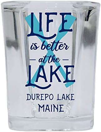 Durepo Gölü Maine Hatırası 2 Ons Kare Tabanlı Likör Atış Camını Seviyorum