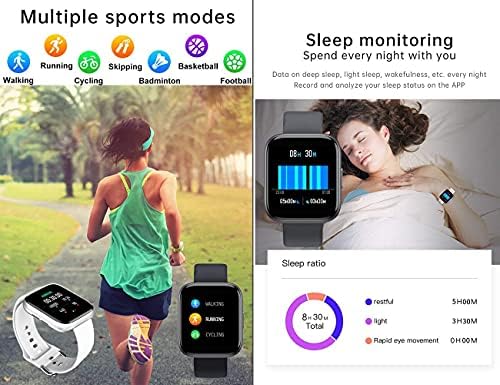 Akıllı İzle Çağrı Yapmak Almak, Fitness Tracker ile 1.54 Tam Dokunmatik Kalp Hızı Uyku Monitör, adım/Kalori ile 20mm Paslanmaz