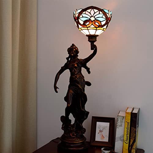 XNSHUN Tiffany Avrupa Tarzı Barok masa lambası başucu lambası çalışma lambası el yapımı Victoria Vitray reçine Taban Başucu Oturma