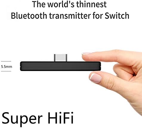 Nintendo Switch için ZIIDOO Bluetooth Adaptörü, USB / C Tipi Konnektörlü Bluetooth Ses Vericisi, Düşük Gecikmeli Bluetooth Adaptörü