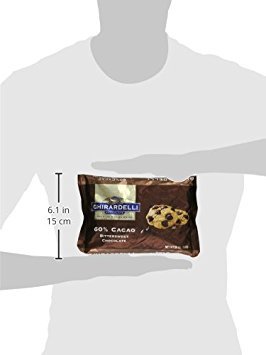 Ghirardelli %60 Kakao Acı Tatlı Çikolata Premium Pişirme Cipsi-20 oz. (567g)​