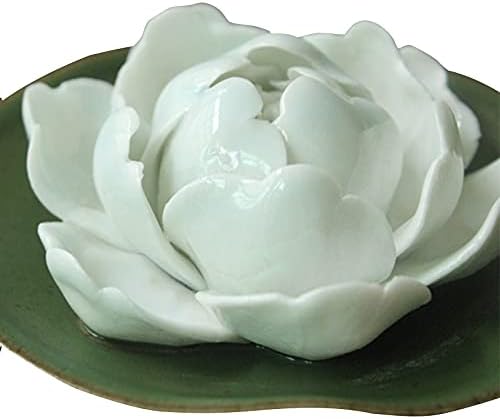 UgyDuky Yeşil Lotus Yaprağı Şekli Tütsü Tutucu İşi Seramik Tütsü Brülör Tutucu Ev Koku Aksesuarları için Çay Evi Koku Yoga Odası