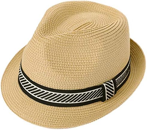 Comhats Fedora Saman Moda güneş şapkası UPF Packable Yaz Panama