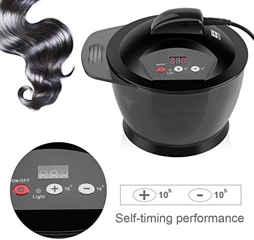 Elektrikli Saç Kremi Mikser USB Şarj Edilebilir LCD Zaman Ekran Elektrikli Otomatik Saç Rengi Karıştırma Kase Saç Salon Boyama