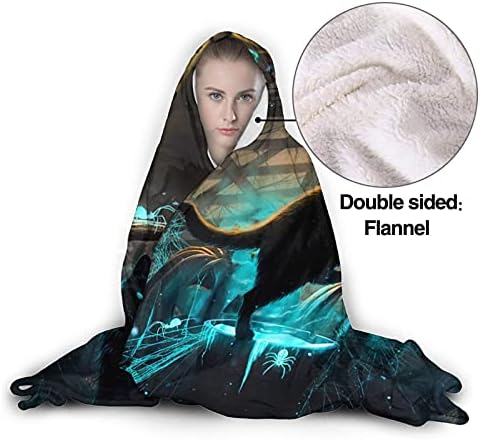 Cadılar Bayramı Kapüşonlu Battaniye Giyilebilir Facecloth Battaniye Kapüşonlu Pelerin İç Veya Dış Mekanlarda Kullanılabilir.