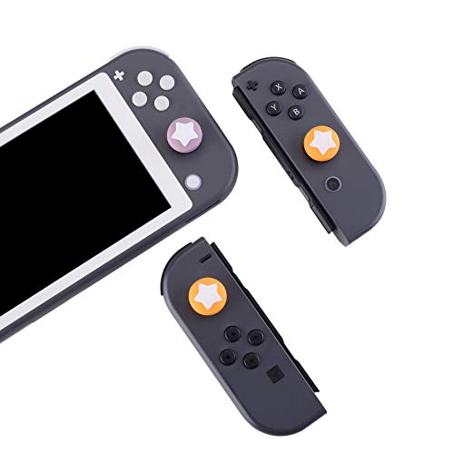 PlayVital Yıldız Tasarım Sevimli Başparmak Kavrama Kapaklar için Nintendo Anahtarı Joycon, Joystick Kapaklar için Nintendo Anahtarı
