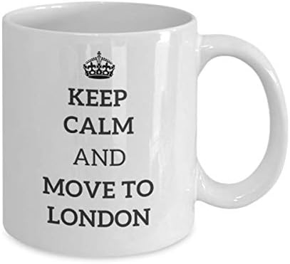 Sakin ol ve Londra'ya Taşın Çay bardağı Gezgin İş Arkadaşı Arkadaş Hediye İNGİLTERE Seyahat Kupa Hediye