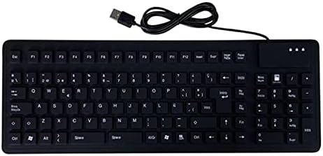 figatia Katlanabilir Silikon 105 Tuşları USB İspanyolca Klavye PC Dizüstü Laptop için