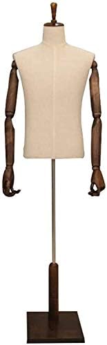 KANULAN MannequinsMale Manken Büstleri Elbise Formu Giyim Torso Vücut ile Ahşap Taban ve Arms Kukla Modeli