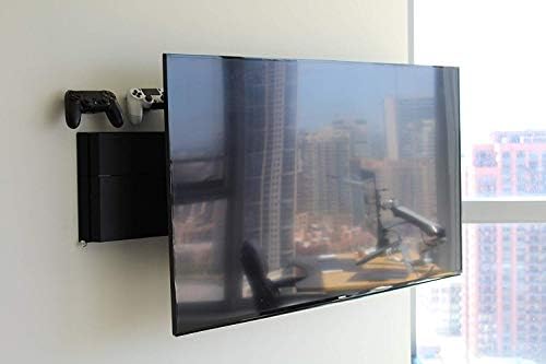HumanCentric PS4 Dağı için PS4 Slim + 2 Denetleyici Bağlar Paket / Duvara Monte veya Arkasında TV / Patent Bekleyen