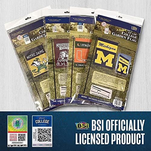 BSI PRODUCTS, INC. -Mississippi Eyalet Bulldogları 2 Taraflı Bahçe Bayrağı ve Vantuzlu Plastik Direk-MSU Futbol Gururu-İç ve